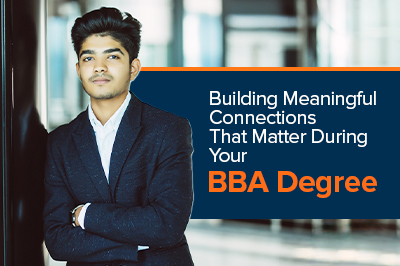  BBA students networking at IUU